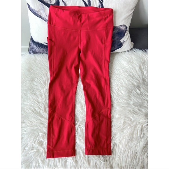 Lululemon Pace Rival Crop 22” Dark Red - Picture 4 of 6